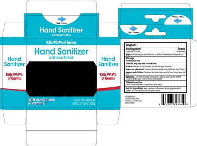 Label 2 (Blue Arrow Hand Sanitizer 2oz 2pk Box 70vv)